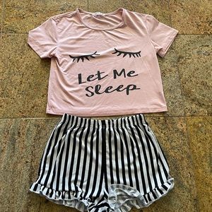 SHEIN Eyelash Pajama Set